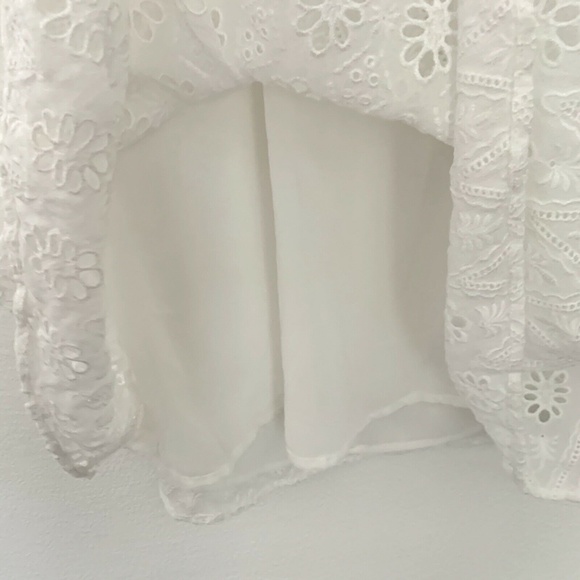 Zara White Embroidered Halter Neck Midi Dress - Picture 7 of 10